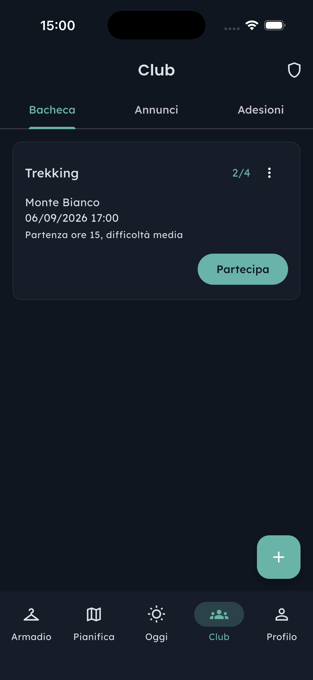 Club di Fennec Hint con annunci sportivi della community